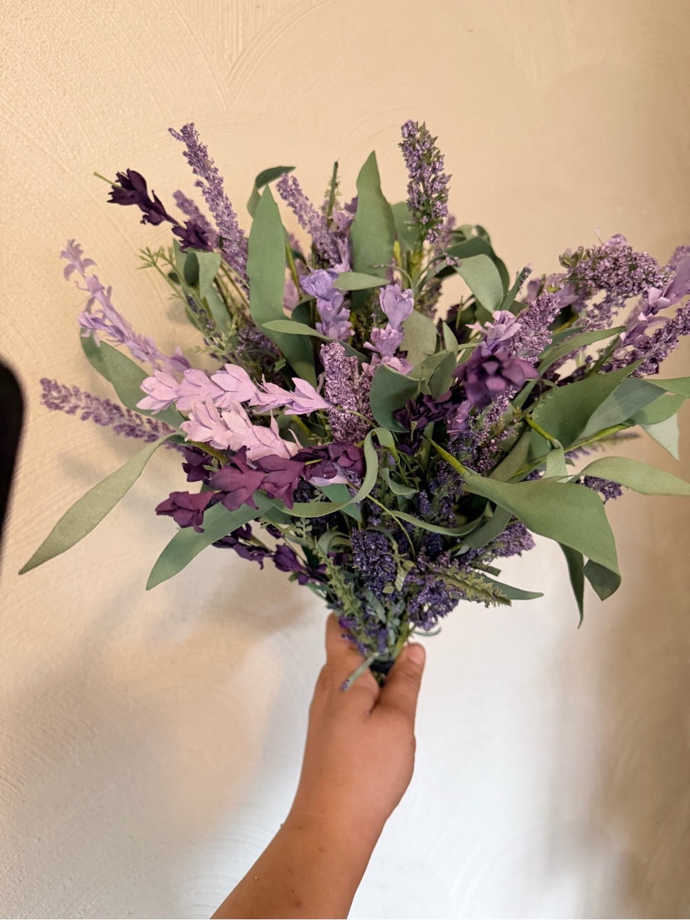 Lavender & Eucalyptus Faux Bouquet - Purple Mix